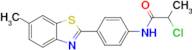 2-Chloro-n-[4-(6-methyl-1,3-benzothiazol-2-yl)phenyl]propanamide