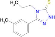 3-(3-methylphenyl)-4-propyl-4,5-dihydro-1H-1,2,4-triazole-5-thione