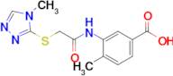 4-Methyl-3-{2-[(4-methyl-4h-1,2,4-triazol-3-yl)sulfanyl]acetamido}benzoic acid