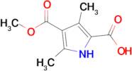 4-(Methoxycarbonyl)-3,5-dimethyl-1h-pyrrole-2-carboxylic acid