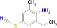 [(4-amino-3-ethyl-5-methylphenyl)sulfanyl]formonitrile