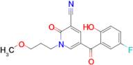 5-(5-Fluoro-2-hydroxybenzoyl)-1-(3-methoxypropyl)-2-oxo-1,2-dihydropyridine-3-carbonitrile