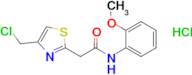 2-[4-(chloromethyl)-1,3-thiazol-2-yl]-n-(2-methoxyphenyl)acetamide hydrochloride