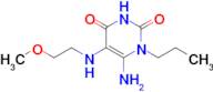 6-Amino-5-[(2-methoxyethyl)amino]-1-propyl-1,2,3,4-tetrahydropyrimidine-2,4-dione