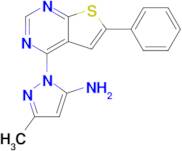 3-Methyl-1-{6-phenylthieno[2,3-d]pyrimidin-4-yl}-1h-pyrazol-5-amine