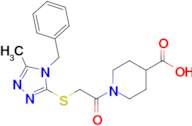 1-[2-[[5-Methyl-4-(phenylmethyl)-4H-1,2,4-triazol-3-yl]thio]acetyl]-4-piperidinecarboxylic acid