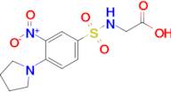 2-[3-nitro-4-(pyrrolidin-1-yl)benzenesulfonamido]acetic acid