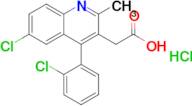 2-[6-chloro-4-(2-chlorophenyl)-2-methylquinolin-3-yl]acetic acid hydrochloride