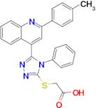 2-({5-[2-(4-methylphenyl)quinolin-4-yl]-4-phenyl-4h-1,2,4-triazol-3-yl}sulfanyl)acetic acid