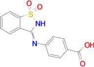 4-[(1,1-dioxo-2,3-dihydro-1λ⁶,2-benzothiazol-3-ylidene)amino]benzoic acid