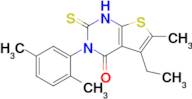 3-(2,5-dimethylphenyl)-5-ethyl-6-methyl-2-sulfanylidene-1H,2H,3H,4H-thieno[2,3-d]pyrimidin-4-one