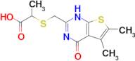 2-[({5,6-dimethyl-4-oxo-1H,4H-thieno[2,3-d]pyrimidin-2-yl}methyl)sulfanyl]propanoic acid