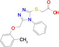 2-{[5-(2-methylphenoxymethyl)-4-phenyl-4h-1,2,4-triazol-3-yl]sulfanyl}acetic acid