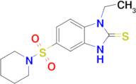 1-ethyl-5-(piperidine-1-sulfonyl)-2,3-dihydro-1H-1,3-benzodiazole-2-thione