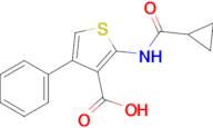 2-[(Cyclopropylcarbonyl)amino]-4-phenyl-3-thiophenecarboxylic acid