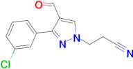 3-[3-(3-chlorophenyl)-4-formyl-1h-pyrazol-1-yl]propanenitrile