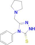 4-phenyl-3-[(pyrrolidin-1-yl)methyl]-4,5-dihydro-1H-1,2,4-triazole-5-thione