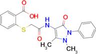 2-({[(1,5-dimethyl-3-oxo-2-phenyl-2,3-dihydro-1h-pyrazol-4-yl)carbamoyl]methyl}sulfanyl)benzoic ac…