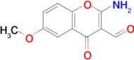 2-Amino-6-methoxy-4-oxo-4H-1-benzopyran-3-carboxaldehyde
