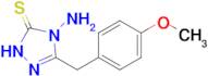 4-amino-3-[(4-methoxyphenyl)methyl]-4,5-dihydro-1H-1,2,4-triazole-5-thione