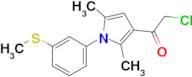 2-Chloro-1-{2,5-dimethyl-1-[3-(methylsulfanyl)phenyl]-1h-pyrrol-3-yl}ethan-1-one