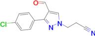 3-[3-(4-chlorophenyl)-4-formyl-1h-pyrazol-1-yl]propanenitrile