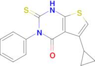 5-cyclopropyl-3-phenyl-2-sulfanylidene-1H,2H,3H,4H-thieno[2,3-d]pyrimidin-4-one