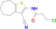 3-Chloro-n-{3-cyano-4h,5h,6h,7h,8h-cyclohepta[b]thiophen-2-yl}propanamide