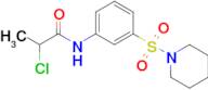 2-Chloro-n-[3-(piperidine-1-sulfonyl)phenyl]propanamide