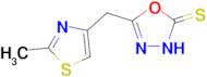 5-[(2-methyl-1,3-thiazol-4-yl)methyl]-2,3-dihydro-1,3,4-oxadiazole-2-thione