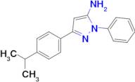 1-Phenyl-3-[4-(propan-2-yl)phenyl]-1h-pyrazol-5-amine