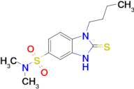 1-butyl-N,N-dimethyl-2-sulfanylidene-2,3-dihydro-1H-1,3-benzodiazole-5-sulfonamide