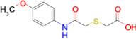 2-({[(4-methoxyphenyl)carbamoyl]methyl}sulfanyl)acetic acid