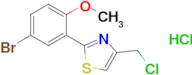 2-(5-Bromo-2-methoxyphenyl)-4-(chloromethyl)-1,3-thiazole hydrochloride