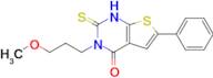 3-(3-methoxypropyl)-6-phenyl-2-sulfanylidene-1H,2H,3H,4H-thieno[2,3-d]pyrimidin-4-one