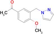 1-[4-methoxy-3-(1h-pyrazol-1-ylmethyl)phenyl]ethan-1-one