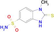 1-methyl-2-sulfanylidene-2,3-dihydro-1H-1,3-benzodiazole-5-sulfonamide