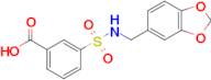 3-{[(1,3-dioxaindan-5-yl)methyl]sulfamoyl}benzoic acid