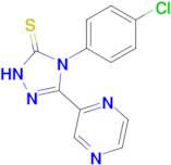 4-(4-chlorophenyl)-3-(pyrazin-2-yl)-4,5-dihydro-1H-1,2,4-triazole-5-thione