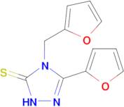 3-(furan-2-yl)-4-[(furan-2-yl)methyl]-4,5-dihydro-1H-1,2,4-triazole-5-thione