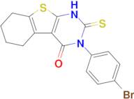 4-(4-bromophenyl)-5-sulfanylidene-8-thia-4,6-diazatricyclo[7.4.0.0²,⁷]trideca-1(9),2(7)-dien-3-one