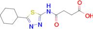 3-[(5-cyclohexyl-1,3,4-thiadiazol-2-yl)carbamoyl]propanoic acid