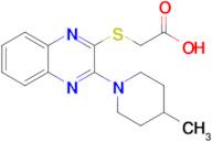 2-{[3-(4-methylpiperidin-1-yl)quinoxalin-2-yl]sulfanyl}acetic acid