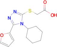 2-{[4-cyclohexyl-5-(furan-2-yl)-4h-1,2,4-triazol-3-yl]sulfanyl}acetic acid