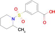 3-[(2-methylpiperidin-1-yl)sulfonyl]benzoic acid