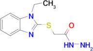 2-[(1-ethyl-1h-1,3-benzodiazol-2-yl)sulfanyl]acetohydrazide