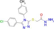 2-{[5-(4-chlorophenyl)-4-(4-methylphenyl)-4h-1,2,4-triazol-3-yl]sulfanyl}acetohydrazide
