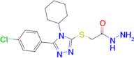 2-{[5-(4-chlorophenyl)-4-cyclohexyl-4h-1,2,4-triazol-3-yl]sulfanyl}acetohydrazide