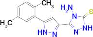 4-amino-3-[5-(2,5-dimethylphenyl)-1H-pyrazol-3-yl]-4,5-dihydro-1H-1,2,4-triazole-5-thione