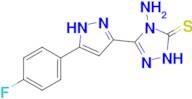 4-amino-3-[5-(4-fluorophenyl)-1H-pyrazol-3-yl]-4,5-dihydro-1H-1,2,4-triazole-5-thione